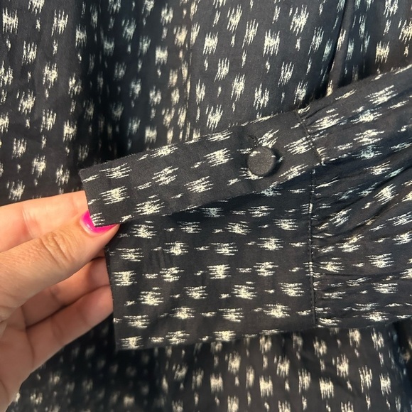 Rebecca Taylor Smocked Ruffle Ikat Blouse – Size 4 - Picture 5 of 10